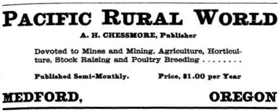 Pacific Rural World ad, 1901 Polk's