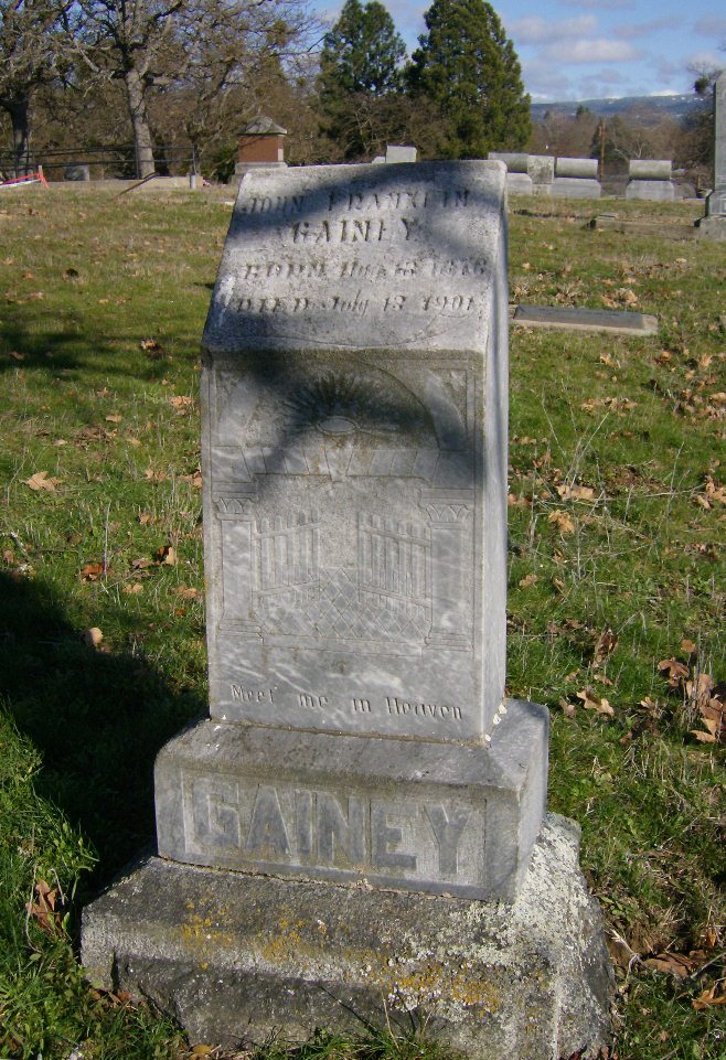 John F. Gainey monument, Eastwood Cemetery