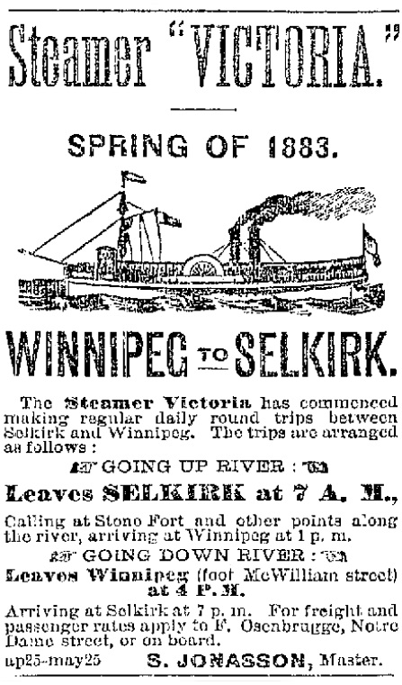 Osenbrugge ad, May 5, 1883 Winnipeg Free Press