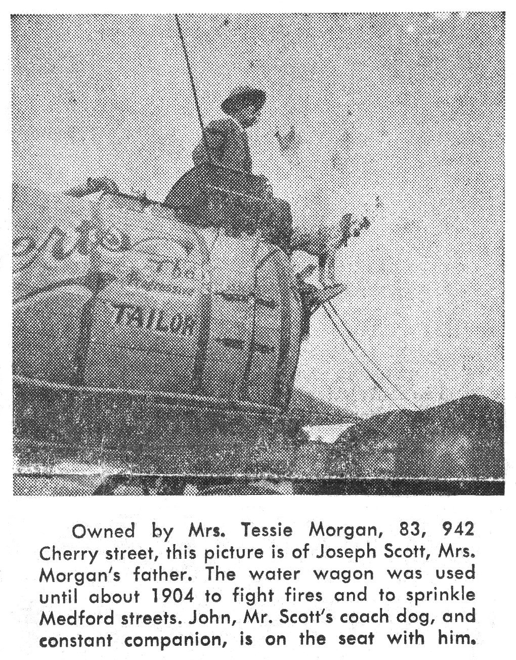 Street Sprinkler Water Wagon, February 27, 1955 Medford Mail Tribune