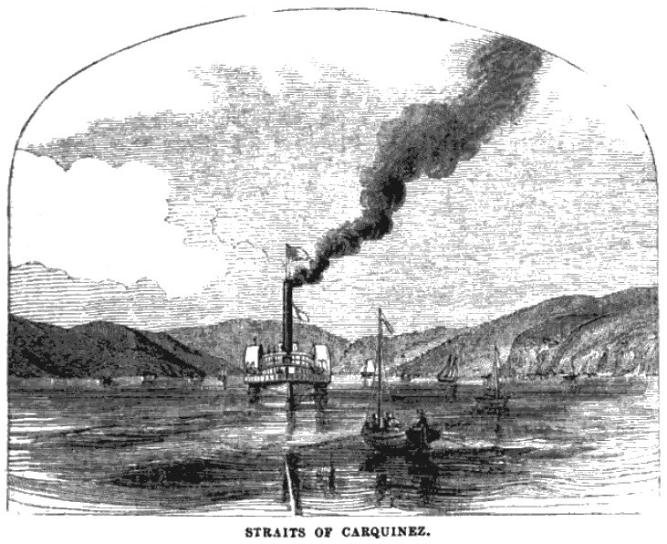 Straits of Carquinez, California June 1859 Hutchings' Illustrated California Magazine