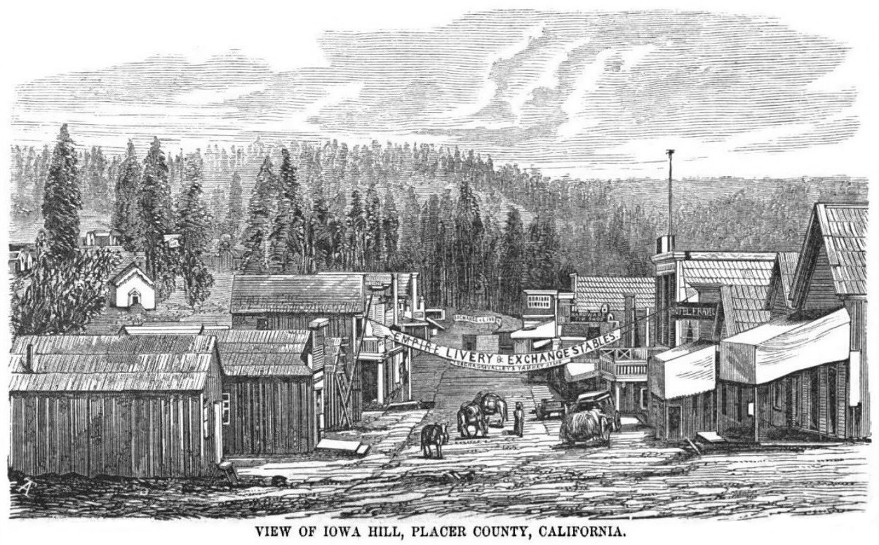 Iowa Hill, California August 1859 Hutchings' Illustrated California Magazine