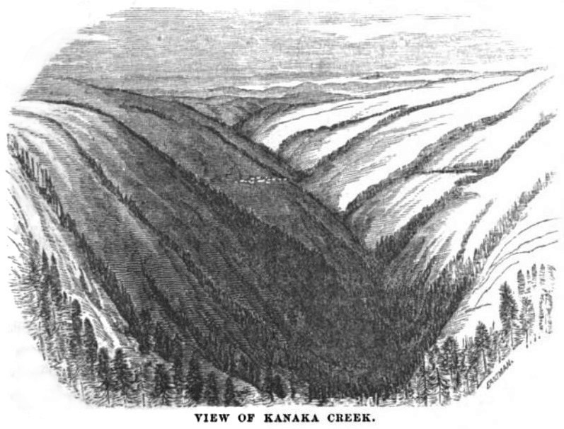Kanaka Creek November 1856 Hutchings' Illustrated California Magazine