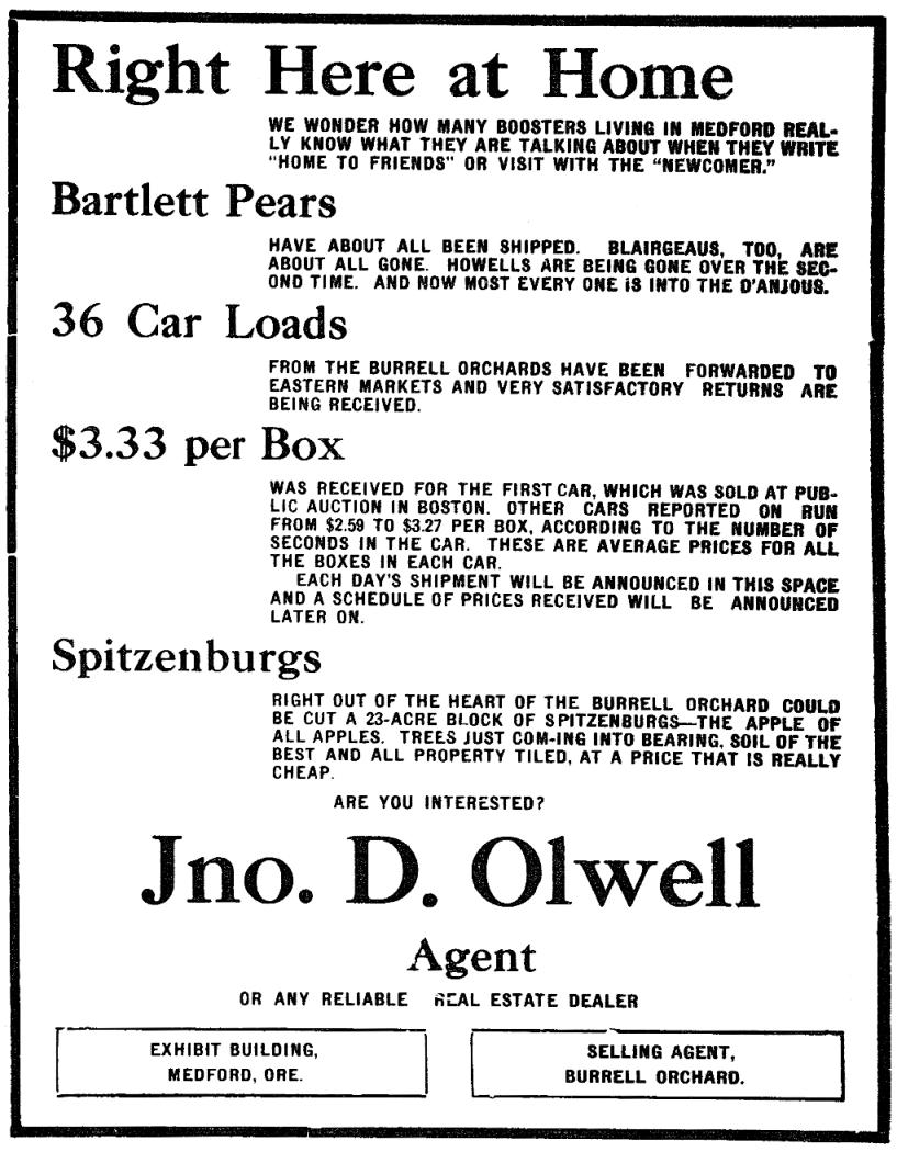 Medford Mail Tribune, August 31, 1910