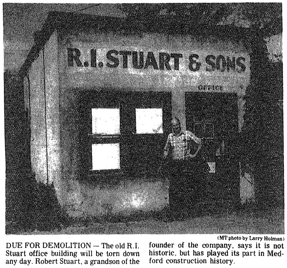 R. I. Stuart office, May 30, 1976 Medford Mail Tribune