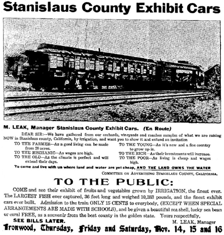 November 2, 1907 Ironwood, Michigan News Record