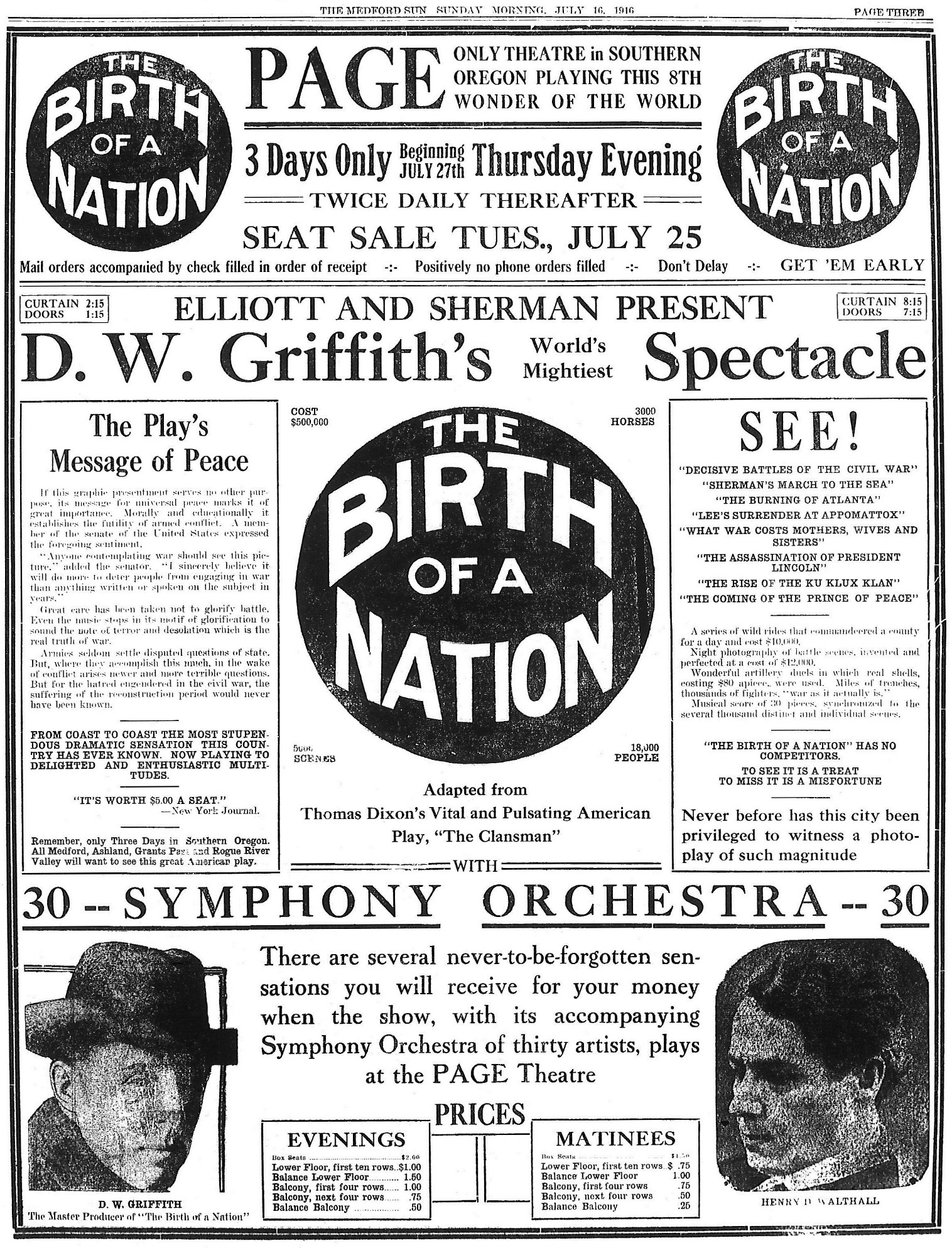 July 23, 1916 Medford Sun