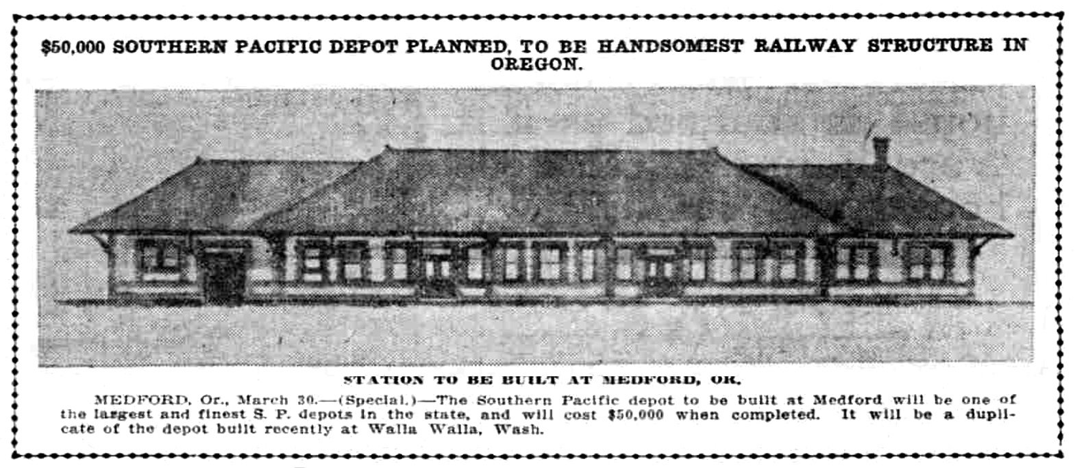 Medford Depot March 31, 1910 Oregonian