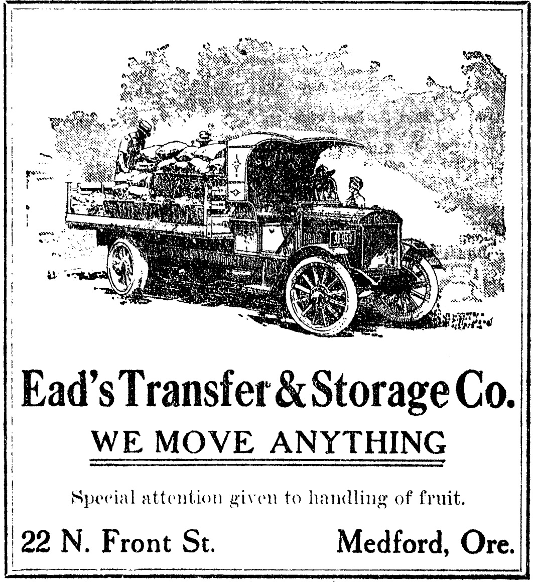 Eads ad, August 12, 1919 Medford Mail Tribune