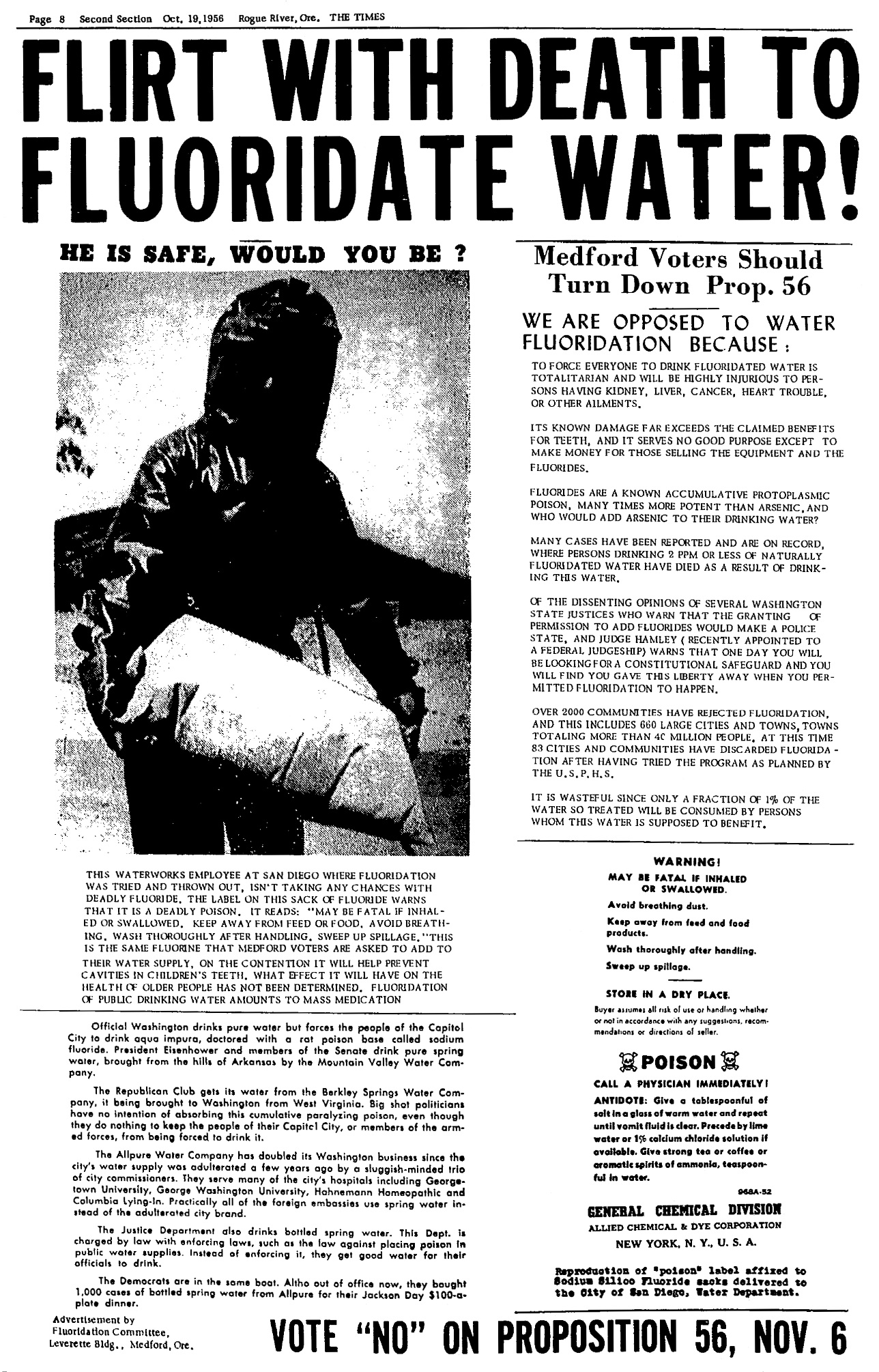 October 19, 1956 Rogue River Times