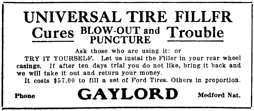 Gaylord ad, July 20, 1919 Medford Sun