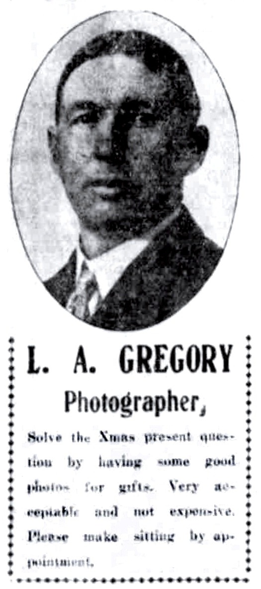 Lawrence A. Gregory, November 16, 1910 Medford Mail Tribune