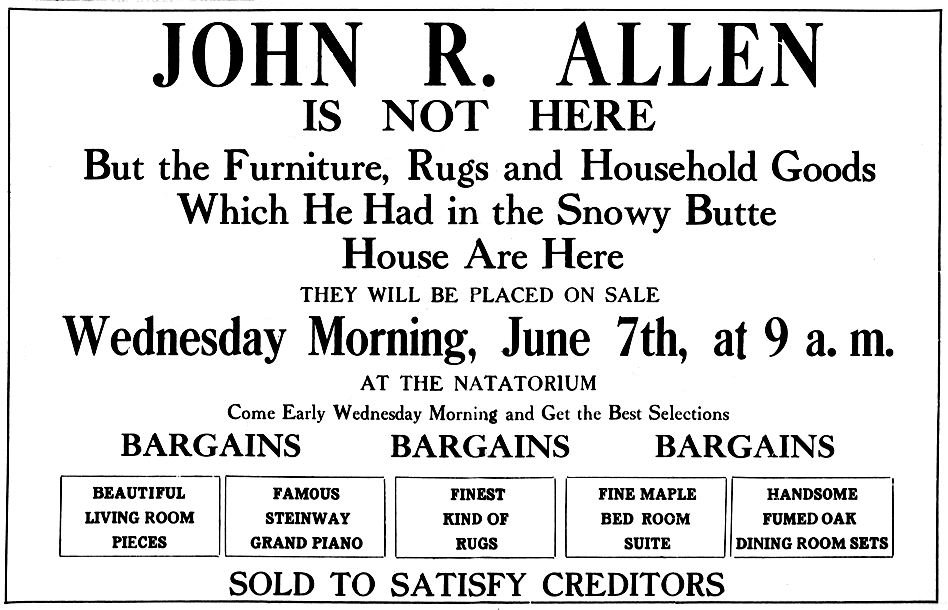 John R. Allen ad 1911