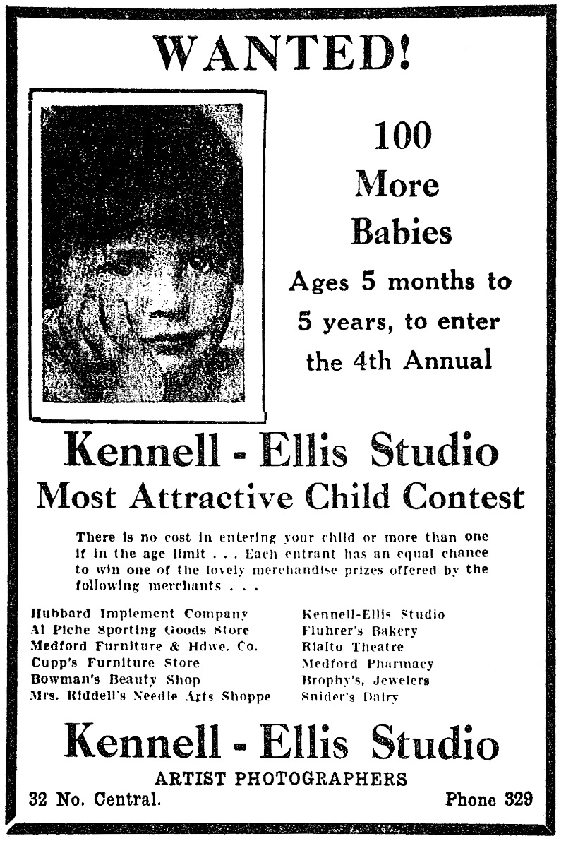 Kennell-Ellis ad, August 26, 1934 Medford Mail Tribune