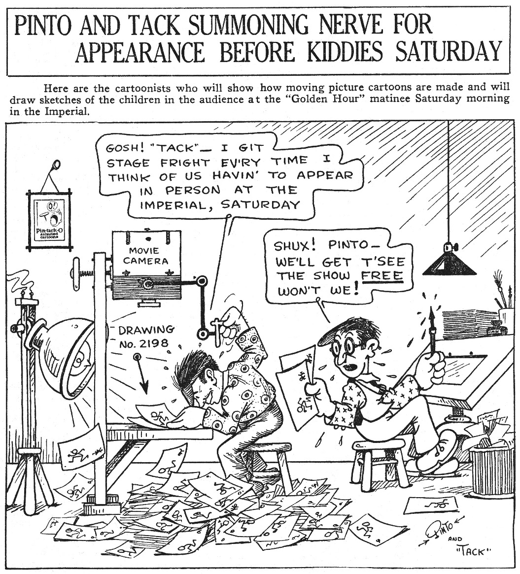 Pinto Colvig and Tack Knight, May 26, 1921 San Francisco Chronicle