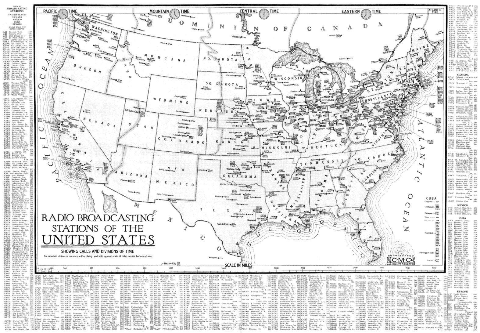 Radio Station Map 1924