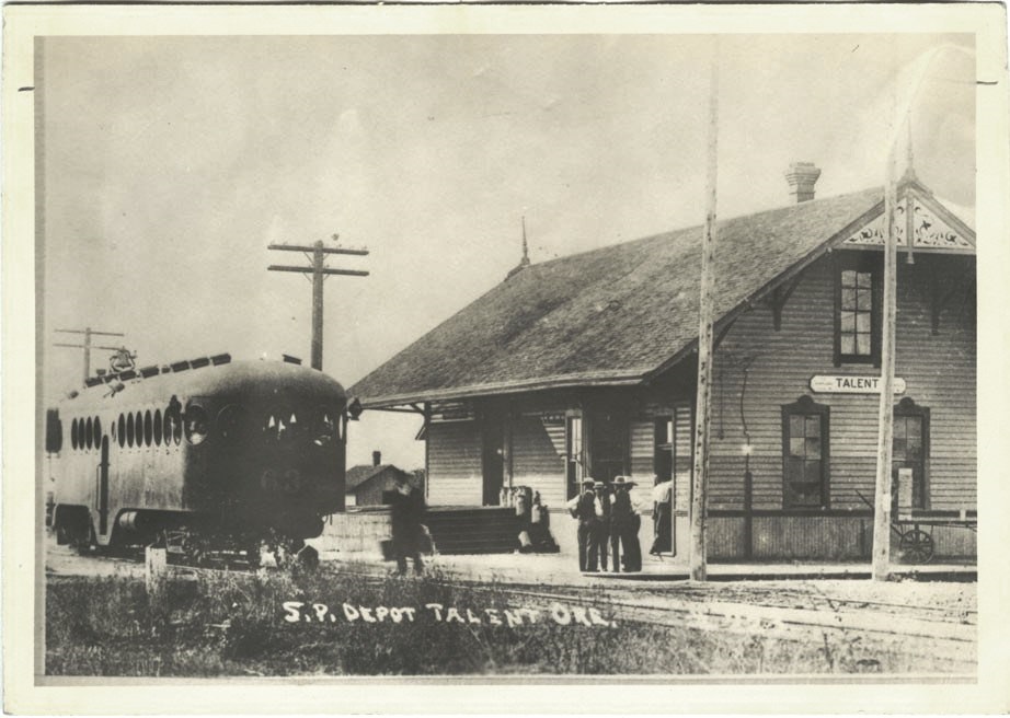 McKeen Car at the Talent Depot, circa 1910