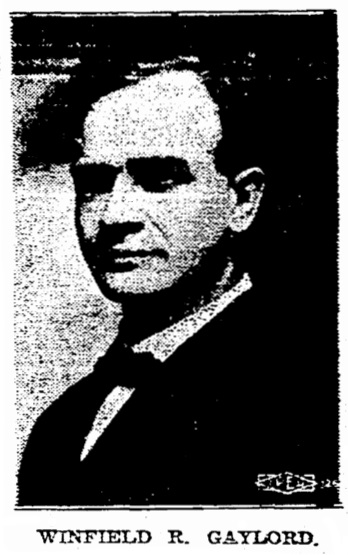 Winfield R. Gaylord, November 27, 1909 Cincinnati Post